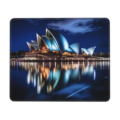 Mauspad Sydney Opernhaus, quadratisches Mauspad, Büro, Laptop, Computer, Schreibtisch, kabellose Maus, rutschfeste Gummiunterseite, waschbar, 20 x 24 cm Tastatur-Pad Mauspad Sydney Opernhaus, quadratisches Mauspad, Büro, Laptop, Computer, Schreibtisch, kabellose Maus, rutschfeste Gummiunterseite, waschbar, 20 x 24 cm Tastatur-Pad von WapNo