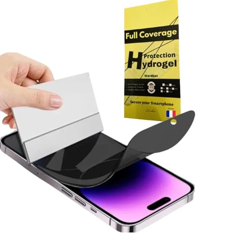 WardSan [1 Stück für iPhone 16 Pro 6,3 Zoll – Hydrogel Anti-Spy Displayschutzfolie | Flexibler TPU-Schutz bruchsicher [Hüllenfreundlich] [Schutz der Privatsphäre] (kein gehärtetes Glas) von WardSan