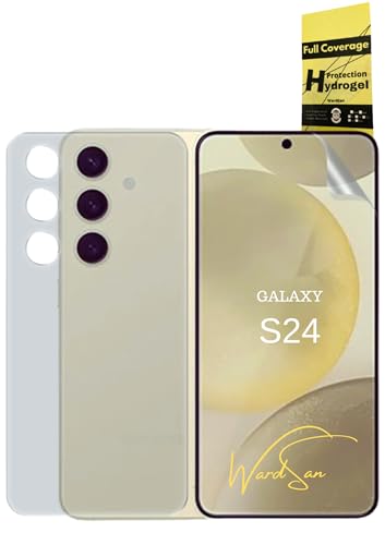 WardSan [2 Stück für Samsung Galaxy S24-2 Hydrogel-Schutzfolien vorne & hinten, 3D-Fingerhalterung für Selfies, stoßfest, kompatibel mit TPU-Schutzhüllen, weiche TPU-Folie WardSan [2 Stück für Samsung Galaxy S24-2 Hydrogel-Schutzfolien vorne & hinten, 3D-Fingerhalterung für Selfies, stoßfest, kompatibel mit TPU-Schutzhüllen, weiche TPU-Folie von WardSan