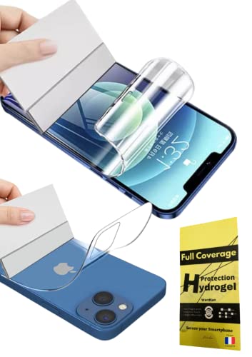 WardSan [2 Stück Hydrogel-Schutzfolien für iPhone 14 – 2 Stück, vorne & hinten, 3D mit Fingerhalterung für Selfie, stoßfest, kompatibel mit TPU-Hüllen, weiche TPU-Folie WardSan [2 Stück Hydrogel-Schutzfolien für iPhone 14 – 2 Stück, vorne & hinten, 3D mit Fingerhalterung für Selfie, stoßfest, kompatibel mit TPU-Hüllen, weiche TPU-Folie von WardSan