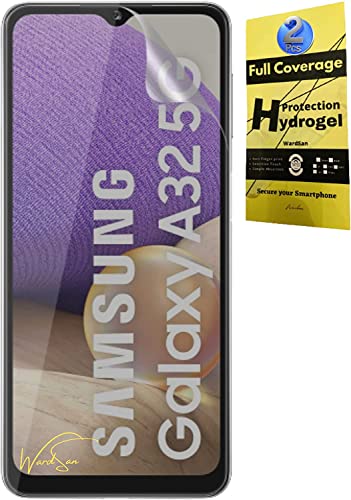 WardSan [2-teiliges Set für Samsung Galaxy A32 5G 6,5 Zoll (16,5 cm) Hydrogel 3D mit Halterung für Telefon PR Selfie | stoßfest | kompatibel mit TPU-Hüllen | weiche TPU-Schutzfolie von WardSan