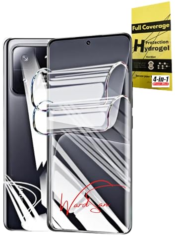 WardSan [4 Stück für Xiaomi Redmi Note 13 5G 6,67 Zoll - 4 Hydrogel-Displayschutzfolien (2 vorne & 2 hinten) 3D | Stoßfest | Kompatibel mit Hüllen | Weicher Displayschutz | Besser als gehärtetes Glas von WardSan