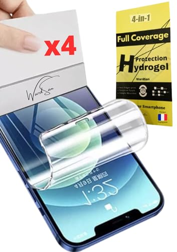 WardSan Schutzfolie für iPhone 15 Pro Max, 4 Stück Hydrogel Folie Klar HD Weich TPU Displayschutzfolie Fingerabdruck-ID Unterstützen WardSan Schutzfolie für iPhone 15 Pro Max, 4 Stück Hydrogel Folie Klar HD Weich TPU Displayschutzfolie Fingerabdruck-ID Unterstützen von WardSan