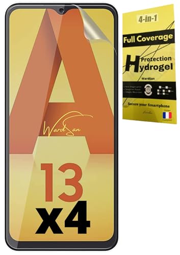 WardSan [4er Pack für Samsung Galaxy A13 5G 6,5 Zoll - 3D Hydrogel Displayschutzfolien | Stoßfest | Hülle kompatibel | Weiche TPU-Schutzfolie | Besser als Panzerglas WardSan [4er Pack für Samsung Galaxy A13 5G 6,5 Zoll - 3D Hydrogel Displayschutzfolien | Stoßfest | Hülle kompatibel | Weiche TPU-Schutzfolie | Besser als Panzerglas von WardSan