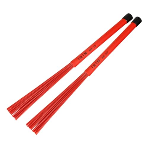 Warmhm 1 Paar Zubehör für Trommelbürsten Schlagzeugerzubehör Trommelbürstenstöcke Jazz-Drum-Besen einziehbare Trommelbürste Drum-Stick-Bürste Rückfahrbare Drumbürsten Plastik rot Warmhm 1 Paar Zubehör für Trommelbürsten Schlagzeugerzubehör Trommelbürstenstöcke Jazz-Drum-Besen einziehbare Trommelbürste Drum-Stick-Bürste Rückfahrbare Drumbürsten Plastik rot von Warmhm