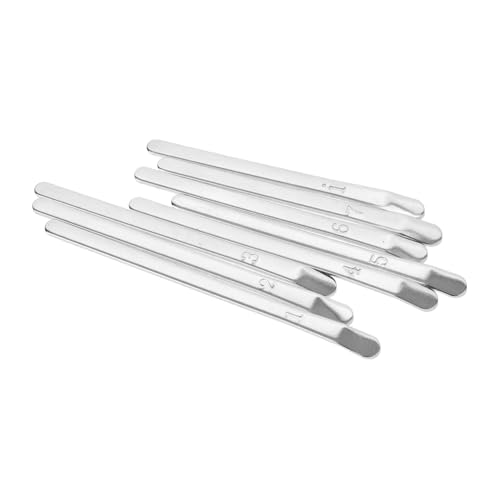 Warmhm 1 Satz 8 Mini Kalymba daumen klavier zubehör klein wählen Anfänger stimmen Kalimba -Zubehör Kalimba-Teile DIY Key Bridge Sattel-Kit DIY Daumenklavier Metall Silver von Warmhm