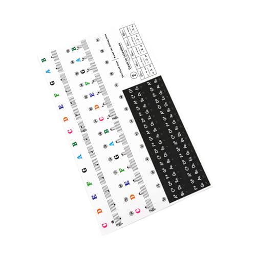 Warmhm 1 Satz Klaviertastatur-Aufkleber digital Klavierschlüssel Aufkleber klein Finger Klaviatur schablonen aufkleber für die klaviertastatur piano keyboard PVC von Warmhm