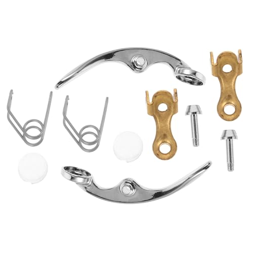 Warmhm 10 Stück Fingerventil trompeten zubehör Trompetenventil Reparaturset Ventiltrompete Ventilwächter Trompete Ventilfeder Trompete Trompetenpflegeset Trompetenfingerring Metall Silver von Warmhm