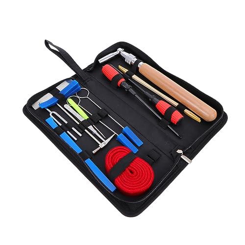 Warmhm 16Stücke Teiliges Klavierstimmwerkzeuge Set mit Förmigem Stimmhammer Holzgriff und Canvas Aufbewahrungstasche Professionelles Piano Tuning Kit für Präzise und Einfache von Warmhm