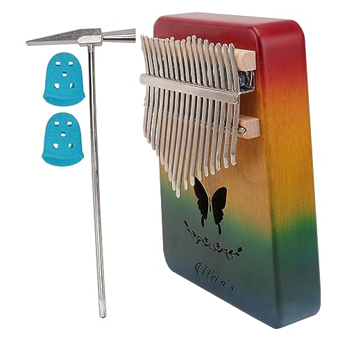 Warmhm 17 Daumen Instrument Finger Erwachsene Mini-Kalimba für Anfänger Mini-Kalimba-Klavier Holz von Warmhm