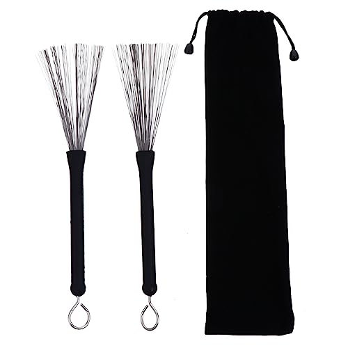 Warmhm 1Paar Drahtbürste für Schlagzeug Trommelbürsten für Percussion für Anfänger und Jugendbands Optimiert für Lautstärke und Artikulation Warmhm 1Paar Drahtbürste für Schlagzeug Trommelbürsten für Percussion für Anfänger und Jugendbands Optimiert für Lautstärke und Artikulation von Warmhm