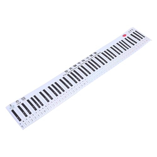 Warmhm 1Stück Klavier Praxisgrafik Tasten Aufkleber für Anfänger Sichere Langlebige Tastatur Übungs Verbesserung von Fähigkeiten und Lerneneffizienz von Warmhm