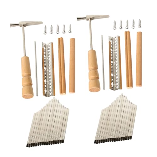 Warmhm 2 Sätze 17 Zubehör Für Daumenklaviere Daumen Klavier Diy Zubehör Unfertiges Daumenklavier Stimmhammer Kalimba Daumenklavier Für Daumenklavier Für Erwachsene Holz von Warmhm