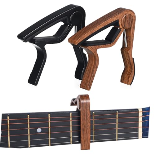 Warmhm 2 Stück Kapodaster Zubehör Kapos akustisch Gitarre für Anfänger ändern Gitarrenpart stimmgerät für elektronische gitarre Ukulele-Tuner hölzern Warmhm 2 Stück Kapodaster Zubehör Kapos akustisch Gitarre für Anfänger ändern Gitarrenpart stimmgerät für elektronische gitarre Ukulele-Tuner hölzern von Warmhm