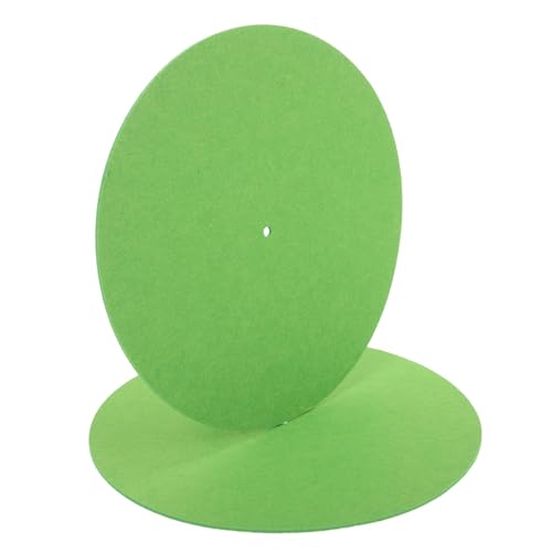 Warmhm 2 Stück Rekordmatte aufzeichnen Plattenspieler-Pad Unterlage Vinyl-Schallplatten-Filzmatte Vinyl aufnehmen Matte für Schallplattenspieler Heim-Disc-Matte Musik liefert gefühlt Grün von Warmhm