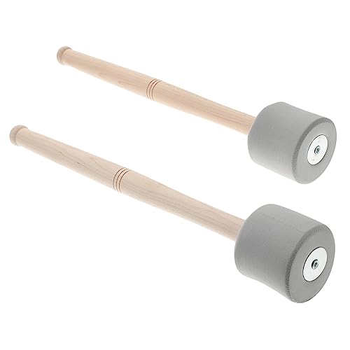 Warmhm 2 Stück Trommelstöcke Timpani Ersatz Trommelschlägel Aus Stahl Hammer Musik Drumsticks Bass Schlagzeug Spitze Trommelschlägel Aus Filz Marschieren Von Drumsticks Grau Eva-schaum von Warmhm