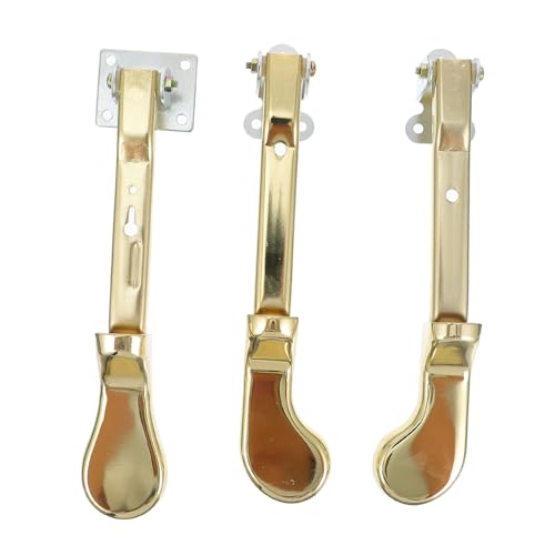 Warmhm 3 Stck. Piano-Pedal Zubehör für Klavier Stand Klavierpedale Klavierparts Klavierstimmen Klavierfußpedal Metall Golden von Warmhm