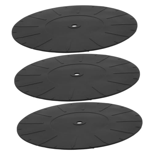 Warmhm 3 Stück Plattenspieler-pad Antirutschmatte Vinyl-recorder-matte Schutzmatte Für Schallplatten Plattenspieler Silikonmatte Vinyl-spielermatte Plattenschutzmatte Kieselgel Schwarz Warmhm 3 Stück Plattenspieler-pad Antirutschmatte Vinyl-recorder-matte Schutzmatte Für Schallplatten Plattenspieler Silikonmatte Vinyl-spielermatte Plattenschutzmatte Kieselgel Schwarz von Warmhm