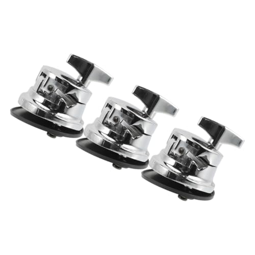 Warmhm 3 Stück Trommelbeinbasis Trommelbein-installationsbasis Tom-halterung Splash-beckenhalterung Trommelständer Und Hardware Drumpad-ständer-kit Drum-pad-ständer Silver Zinklegierung von Warmhm