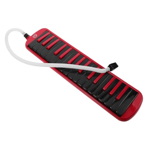 Warmhm 32 Mundharmonika Kalimba Daumenklavier Synth Orgelinstrument Stilaphon Melodien Keyboard-Gitarre Tuba-Instrument Pianika Kalimba -Instrument Musikinstrumente EVA-Klavierkoffer rot von Warmhm