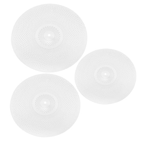 Warmhm 3Er-Pack Stille Becken Crash-Becken Instrument Jazz-Drum-Becken Becken mit geringer Lautstärke Splash-Becken High-Hat-Becken Percussion-Stummbecken Legierung Silver Warmhm 3Er-Pack Stille Becken Crash-Becken Instrument Jazz-Drum-Becken Becken mit geringer Lautstärke Splash-Becken High-Hat-Becken Percussion-Stummbecken Legierung Silver von Warmhm