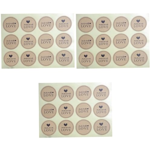 Warmhm 60 Blatt Cookie-taschenetiketten Verpackungsaufkleber Selbstklebendes Dichtungsband Siegel Klebeband von Warmhm