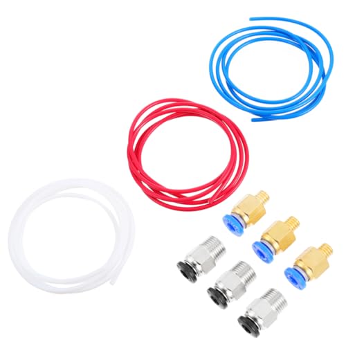Warmhm 9Stücke Zubehör Teiliges Ptfe Teflonrohr Pneumatische Armaturen für Präzisen Filamentdruck Schlauch Verbinder Hitzebeständig Warmhm 9Stücke Zubehör Teiliges Ptfe Teflonrohr Pneumatische Armaturen für Präzisen Filamentdruck Schlauch Verbinder Hitzebeständig von Warmhm