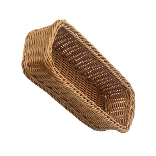 Warmhm Geflochtener Korb Aus Rattan Aus Kunststoff: 1 Stück Aufbewahrungskorb Aufbewahrungsbox Für Geschirr Essstäbchen Vintage-Korb Für Küchenutensilien von Warmhm