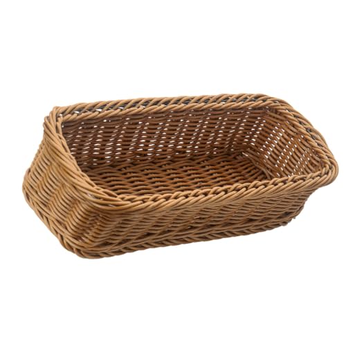 Warmhm Geflochtener Korb aus Rattan aus Kunststoff: 1 Stück Aufbewahrungskorb Aufbewahrungsbox für Geschirr Essstäbchen Vintage-Korb für Küchenutensilien von Warmhm