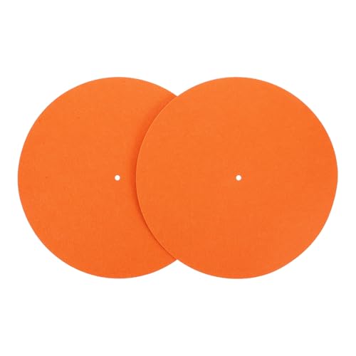 Warmhm Rekordmatte Matte für Schallplattenspieler Kissen für Schallplatten Kissen für Plattenspieler aus Vinyl Vinyl-Schallplattenunterlage aus Filz gefühlt Orange von Warmhm