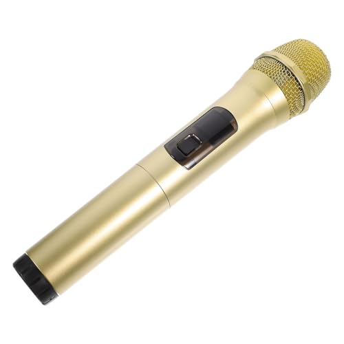 Warmhm Simuliertes Mikrofon Für Rollenspiel Mikrofon Requisite Partys Und Karaoke Glänzendem Mit Schwarzem Boden Für Kleine Reporter Und Aufführungen von Warmhm