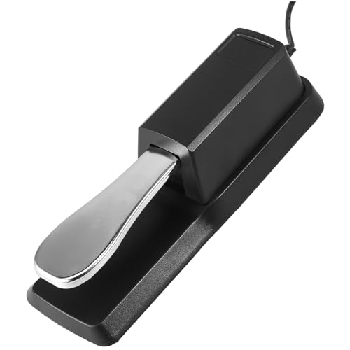 Warmhm Sustain-Pedal Pedale Fuß Und verdrahtet Klaviatur digital Dämpferpedal für Klavier Klavierpedal aus Kunststoff E-Piano-Pedal klavier zubehör E-Piano-Zubehör Plastik Schwarz von Warmhm