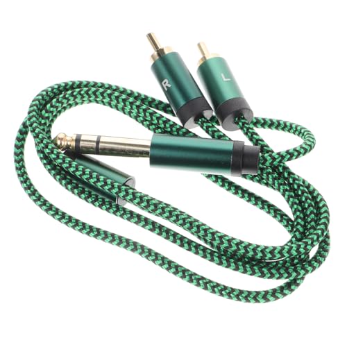 Warmhm Verstärkerkabel Draht Gitarre zum Verstärkungskabel Stecker Patch Jack Zubehör für Musikinstrumente kurze Gitarrenkabel Basskabel Lautsprecherkabel vergoldet Green von Warmhm
