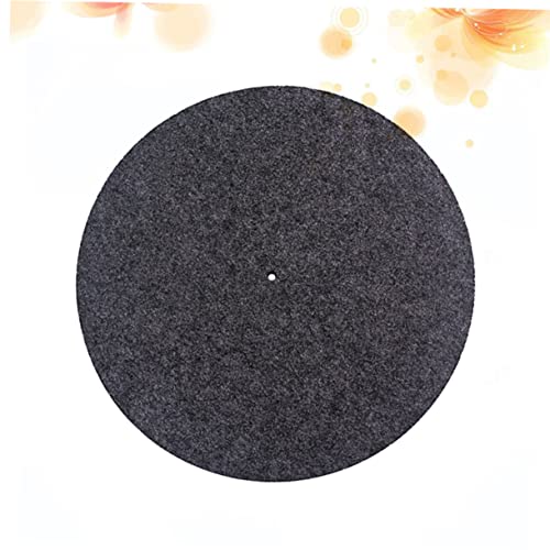 Warmhm Wollunterlage weiche Plattentellerauflage Matte für Vintage-Plattenspieler aus Vinyl Weiß kunststoffreiniger filz Slipmat Vinyl Record Player Accessoires Dark Grey von Warmhm