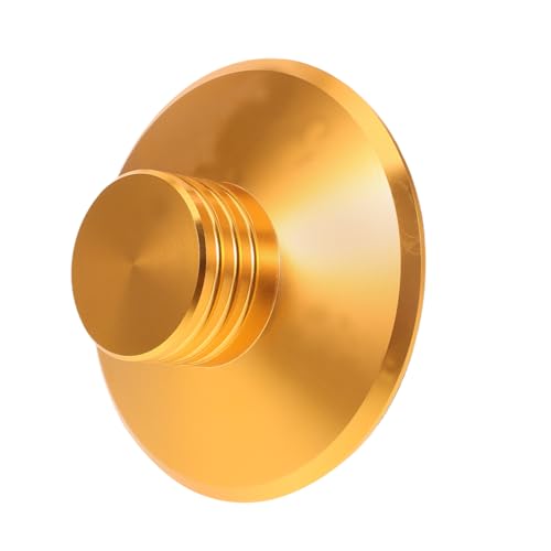 Warmhm ausbalancierter Metallscheibenstabilisator Zubehör für Plattenspieler Gewichtsstabilisator aus Vinyl ausgewogener Scheibenstabilisator Vinylgewicht Aluminium Golden von Warmhm