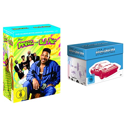 Der Prinz von Bel-Air – Die komplette Serie (Staffel 1-6) (exklusiv bei Amazon.de) [Limited Edition] [23 DVDs] & Magnum - Die komplette Serie [44 DVDs] von Warner Bros (Universal Pictures)