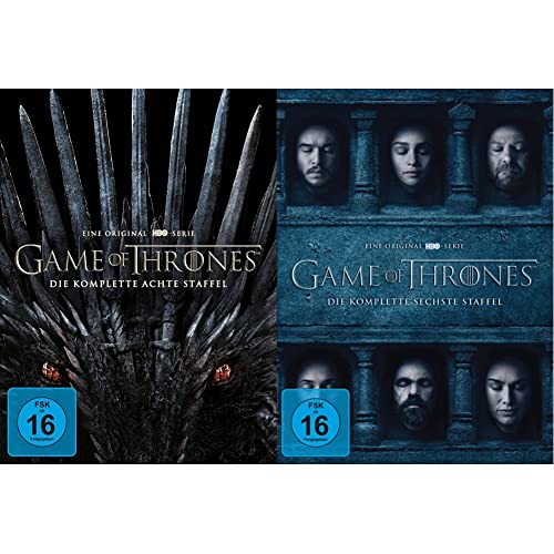 Game of Thrones - Staffel 8 [4 DVDs] & Game of Thrones - Die komplette sechste Staffel [5 DVDs] von Warner Bros (Universal Pictures)