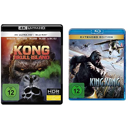 Kong: Skull Island (4K Ultra-HD + 2D-Blu-ray) (2-Disc Version) [Blu-ray] & King Kong (Extended Edition) [Blu-ray] von Warner Bros (Universal Pictures)