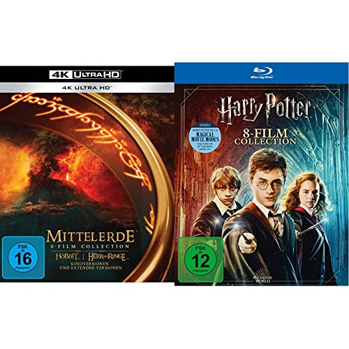 Mittelerde 6-Film Collection (4K Ultra HD) (+ Blu-ray) (+ Bonus-Disc) & Harry Potter: The Complete Collection - Jubiläums-Edition [Blu-ray] von Warner Bros (Universal Pictures)