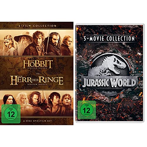 Mittelerde Collection [6 DVDs] & Jurassic World - 5-Movie-Collection [5 DVDs] von Warner Bros (Universal Pictures)