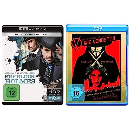 Sherlock Holmes (4K Ultra-HD) (+ Blu-ray 2D) & V wie Vendetta [Blu-ray] von Warner Bros (Universal Pictures)