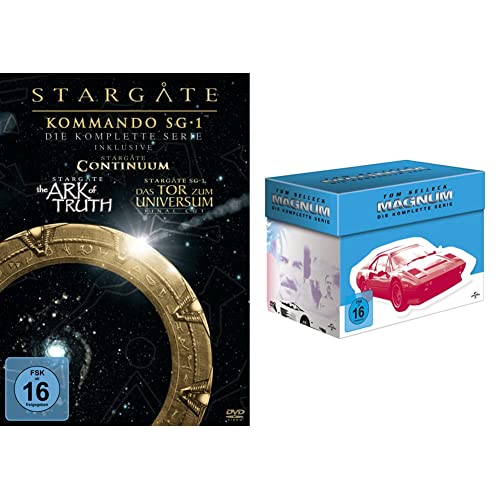 Stargate Kommando SG-1 - Die komplette Serie (inkl. Continuum, The Ark of Truth) [61 DVDs] & Magnum - Die komplette Serie [44 DVDs] von Warner Bros (Universal Pictures)