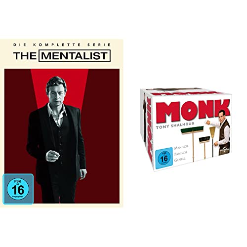 The Mentalist Komplettbox (exklusiv bei Amazon.de) [Limited Edition] & Monk - Staffel 1-8 - Gesamtbox [32 DVDs] von Warner Bros (Universal Pictures)