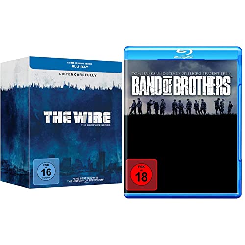 The Wire - Die komplette Serie (Staffel 1-5) (exklusiv bei Amazon.de) [Blu-ray] [Limited Edition] & Band of Brothers - Box Set [Blu-ray] von WARNER BROS