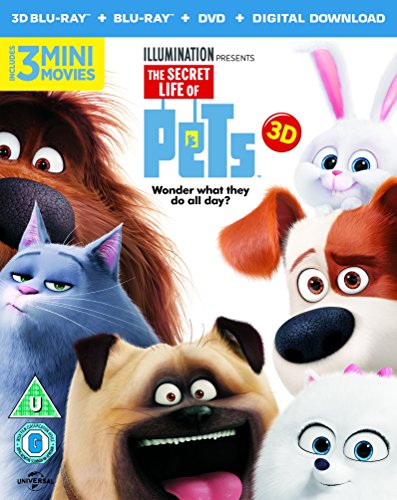 The Secret Life Of Pets (Blu-ray 3D + Blu-ray + Digital Download) [2015] UK-Import, Sprache-Deutsch, Englisch.... von Warner Bros (WAAQ4)