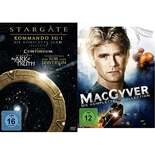 Stargate Kommando SG-1 - Die komplette Serie (inkl. Continuum, The Ark of Truth) [61 DVDs] & MacGyver – Die komplette Collection [38 DVDs] von Warner Bros Entertainment