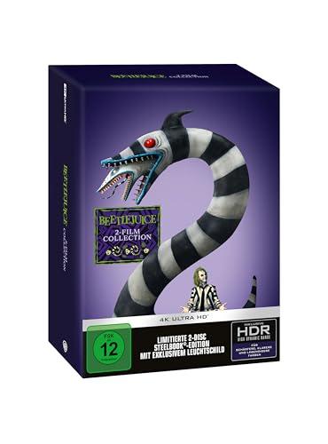 Beetlejuice 2-Movie - Limited Steelbook Collector's Edition + Leuchtschild [Blu-ray] von Warner Bros
