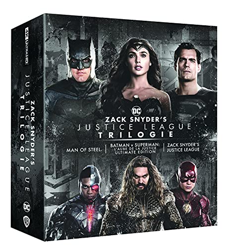 Coffret zack snyder dc : man of steel + batman vs superman + justice league snyder's cut 4k Ultra-HD [Blu-ray] [FR Import] von Warner Bros.