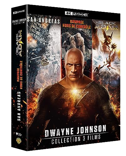 Dwayne johnson - coffret 3 films : rampage - hors de contrôle + san andreas + black adam 4k ultra hd [Blu-ray] [FR Import] von Warner Bros.