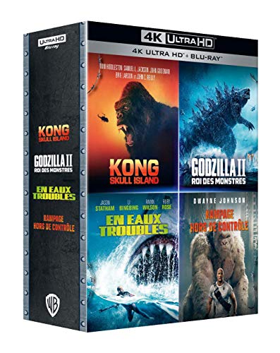Godzilla 2 : roi des monstres + kong + rampage + en eaux troubles + pacific rim 4k ultra hd [Blu-ray] [FR Import] von Warner Bros.